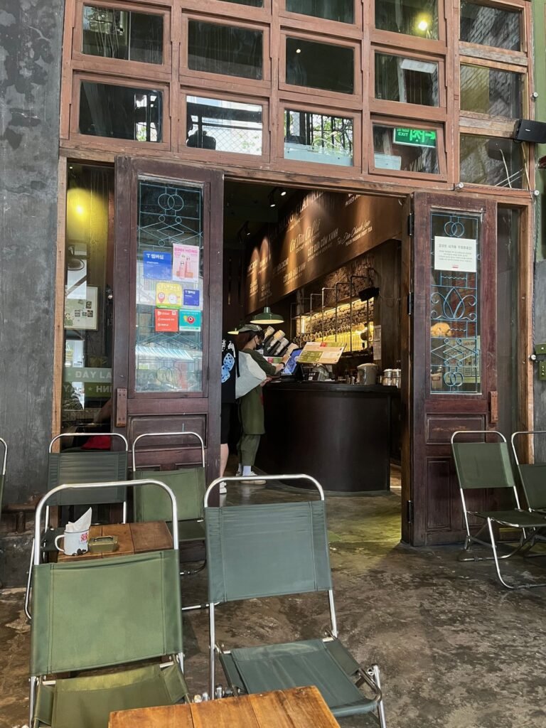 Exterior of Cong Caphe in central Da Nang