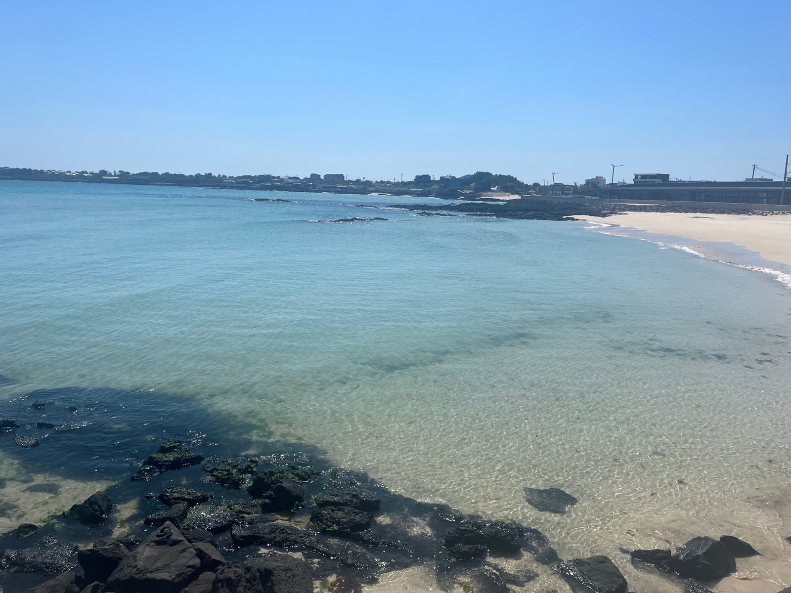 Clear blue water along the Sehwa and Pyeongdae coast in East Jeju