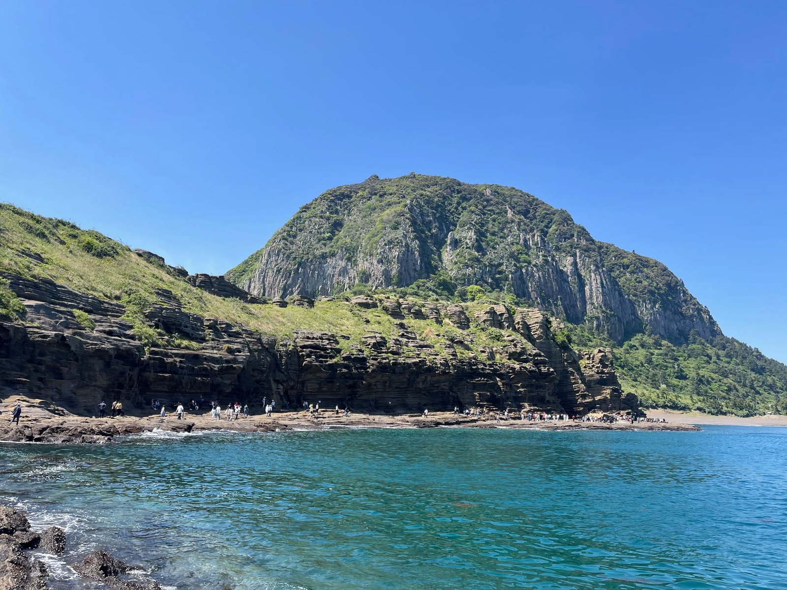 Yongmeori Coast trail below Sanbangsan Mountain in Jeju